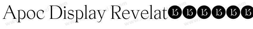 Apoc Display Revelat字体转换